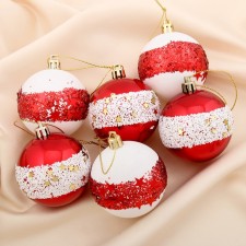 Set of balls plastic D-6 cm, 6 pcs 