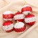 Set of balls plastic D-6 cm, 6 pcs "Star belt" red-white
