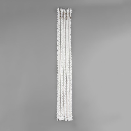 Metal zipper, No. 3, non -proceeding, automatic lock, 60 cm, white/nickel color-3
