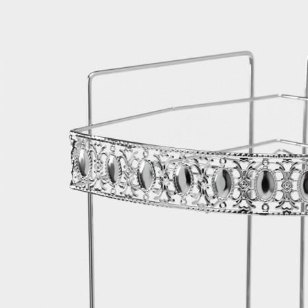Corner regiment 3-tier shade, 23 × 23 × 56 cm, color chromium-4