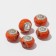 Bead "marble" 12 × 7 mm, orange color