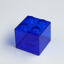 The piggy bank is the designer, blue