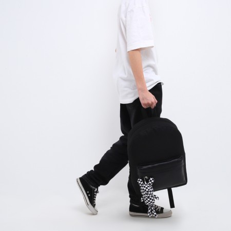 School textile school with pockets, 38x29x11 cm, black color-8