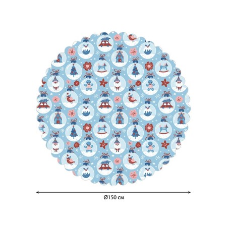 The tablecloth "New Year's balls", round, Saten, d = 150 cm