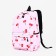 School backpack from lightning textiles, external pocket, pink color