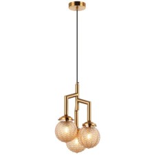 Suspendor Grozde 3xe27 40W, size 35x35x48.5-150 cm, bronze color