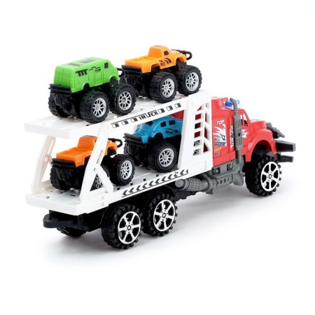 Inertia "carrier" truck with 4 cars, mix-2
