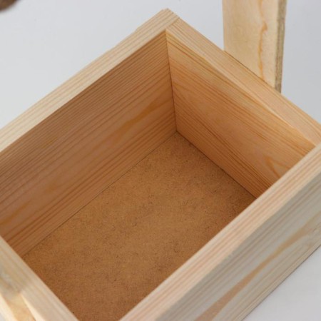 Wooden Kashpo, 15 × 12 × 9.5 (25) cm "Happy Birthday", handle rope, engraving-3