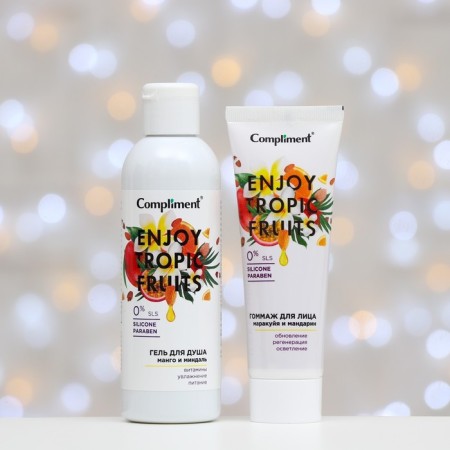 Набор Compliment Enjoy Tropic Fruits№ 1400: Гель для душа, 200 мл, Гоммаж для лица, 80 мл-2