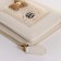 Women's wallet on the button, beige color