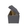 Puff with a lid and weighting, 800 × 400 × 420 mm, bingo velor, Grafit color
