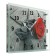 Carty clock is wall-mounted, interior "red rose", silent, 25 x 35 cm