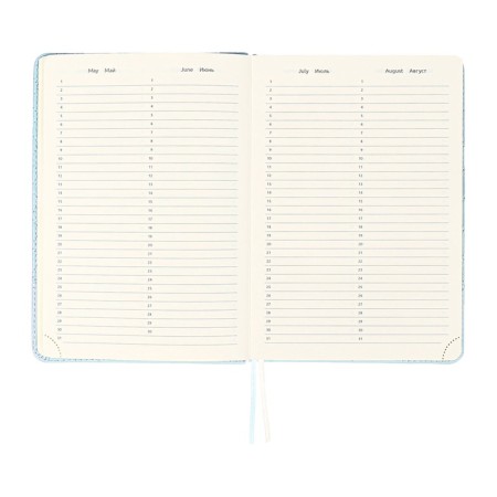 The diary is low, A5, 136 sheets, leatherette, Devente. Tailor, a solid cover with foam rubber, knife, perforation, liesse, block 70%, blue-10