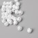 Beads for creativity plastic "Ball with rhinestones" white-silver set 20 grams 0.8x0.8x0.8 cm 10428