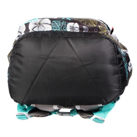 Youth backpack 43 x 29 x 18 cm, ergonomic back, Across 155, gray/turquoise 155-3-6