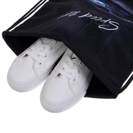 A bag for shoes 430 x 340 mm, Stavia (600D density with a water-repellent pu-propeller) "machine", black/blue-5