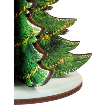New Year! Model made of wood "Fir tree team. New Year's jewelry "-5