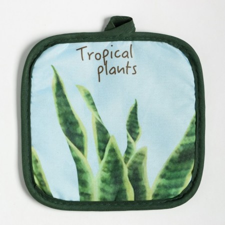 Kitchen set 2 objects of the “tropical” shade color: a severity 17x17 cm, mittens 25x16 cm, 100% p/e-3
