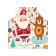 Apron kitchen with a photo print "Santa Claus with a bear", adjustable, size OS