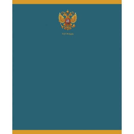 Notebook of 48 sheets in the line on the scraper, state symbol, coated cardboard, mix-3