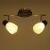 Economic light of Kira 2x60W E14, chrome/black 43x12x21 cm