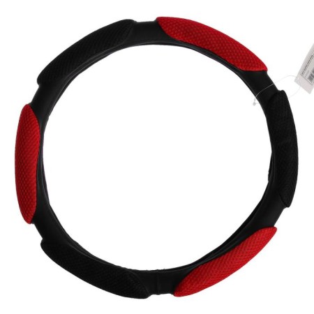 Torso steering wheel, anatomical, 6 pillows, size 38 cm, black and red-3