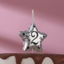 Candle in the cake on the skewer 