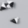 Magnetic metal lock "heart" black and white 2 pcs 1.2x1.2 cm
