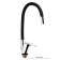 Kitchen mixer Zein Z2111, single -leaf, flexible surge, cartridge 40 mm, black/chromium