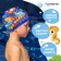Baby hat for navigation “on the wave”, fabric, girth 46-52 cm