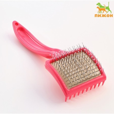 Brush - medium -sized packer with drops, base 59 x 49 mm, pink