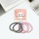 Hair gum "Sport" (set 4 pcs) Gray pink