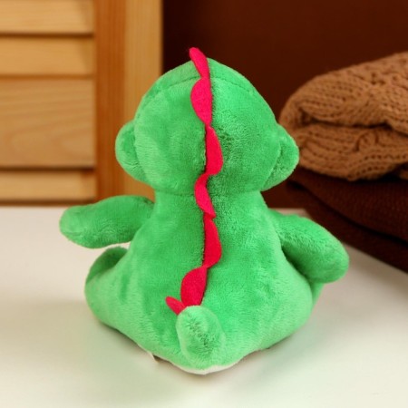 Soft toy "Dragon", with a white tummy, 14 cm, green color-3