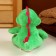 Soft toy "Dragon", with a white tummy, 14 cm, green color