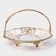 VAZA Oval Haigarden, 26 × 18 × 19 cm, removable handle, Golden metal color