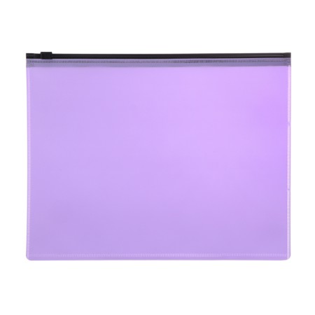 The convert folder on the A5, 150 μm, calligrata pastel, transparent, black zipper, purple, purple-1