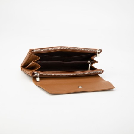 Women's wallet on the button, mustard color-2