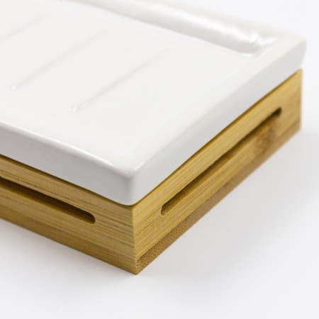 YOME HOME YOME, ceramics, white with a bamboo frame-1