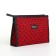 Cosmetic bag with lightning, red color