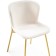Stool on the Basket Metal Carcass Metal/Building Fabric, Gold/White 50x52x79 cm