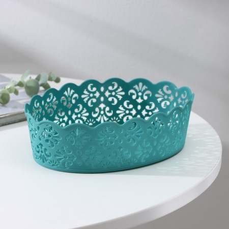 Basket for storage of a “lace pattern”, plastic, 21.5 × 15.5 × 6 cm, color mix-2