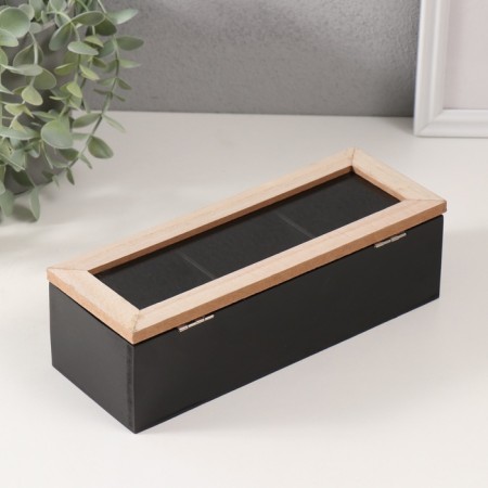Casket tree with divisions "House" Black 23.7x9.5x7.5 cm-3