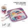 A set of children's bamboo dishes, 4 items: plate, fork, spoon, glass, My Little Pony