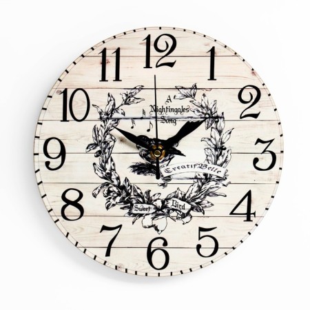 Wall clock, series: interior, "bird", discrete move, d-23.5 cm