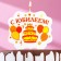 A candle for a cake "with an anniversary. Balls and cake ", 8 cm