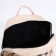 Women's backpack made of artificial leather with lightning, 2 pockets, beige color