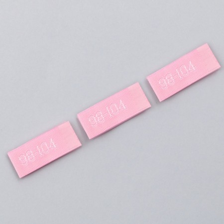 Textile strip "98-104", 5 x 1.1 cm, pink color-1
