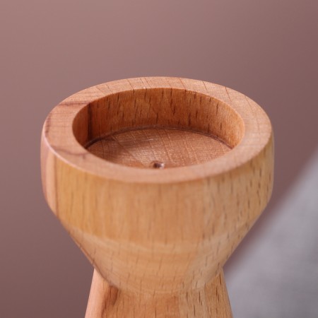 Candlestick, model No. 5, 5.6 x 10 cm, beech-2