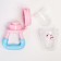 Nibbler is "the sweetest", with a silicone mesh, pink/blue color
