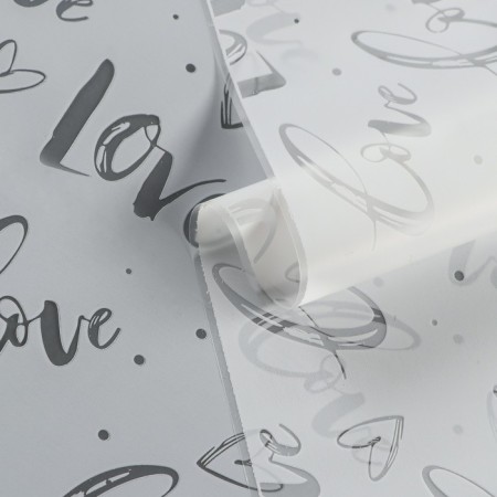 Flower film, matte, "charm tone", white, 0.6 x 9m ± 5%-1